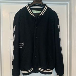 Off White Wool Varsity jacket sz 2xl